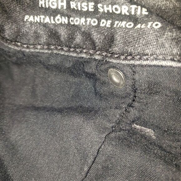 Universal Thread Black High Rise Shortie Button Fly Raw Hem Jean Short - Picture 5 of 7